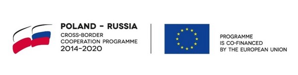 Polska Rosja logo projektu Polska Rosja oraz flaga Unii Europejskiej